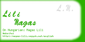 lili magas business card